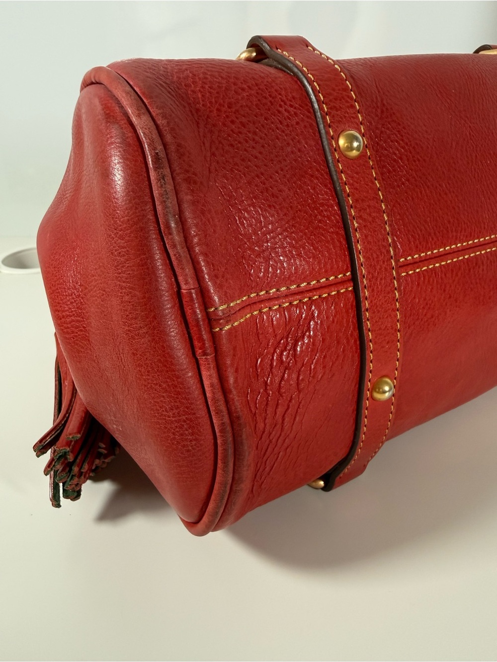 Dooney & Bourke Florentine Leather Satchel – Red - Picture 6 of 16